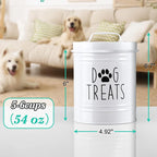Metal Pet Treat Container – Airtight Food Storage Jar for Dogs and Cats