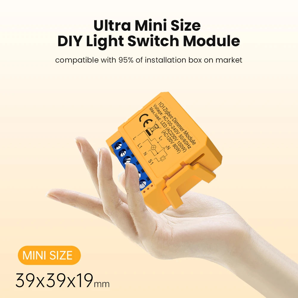 ZigBee Smart Dimmer Module – 2 Way LED Light Switch for Home Automation