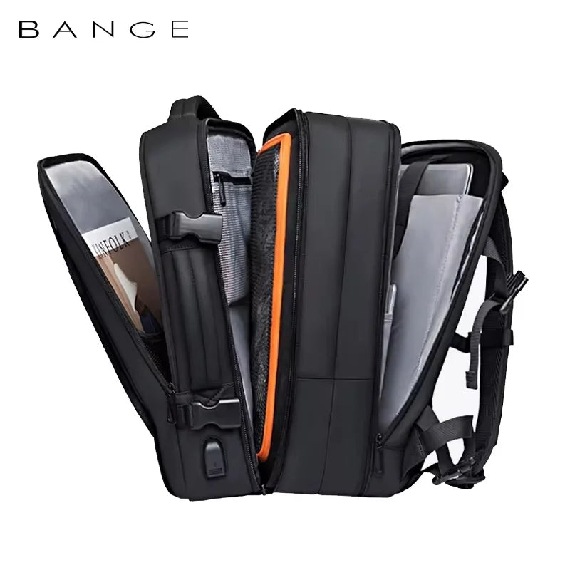 Expandable 17.3-inch Laptop Backpack – Waterproof Travel Bag for Men