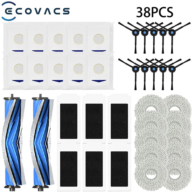 Vacuum Replacement Parts Kit – Filter and Brush Set for Ecovacs T30 Pro Omni