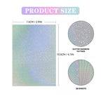Holographic Vinyl Laminating Sheets – 2.9x4.1 Inch Waterproof Sticker Paper for Crafts