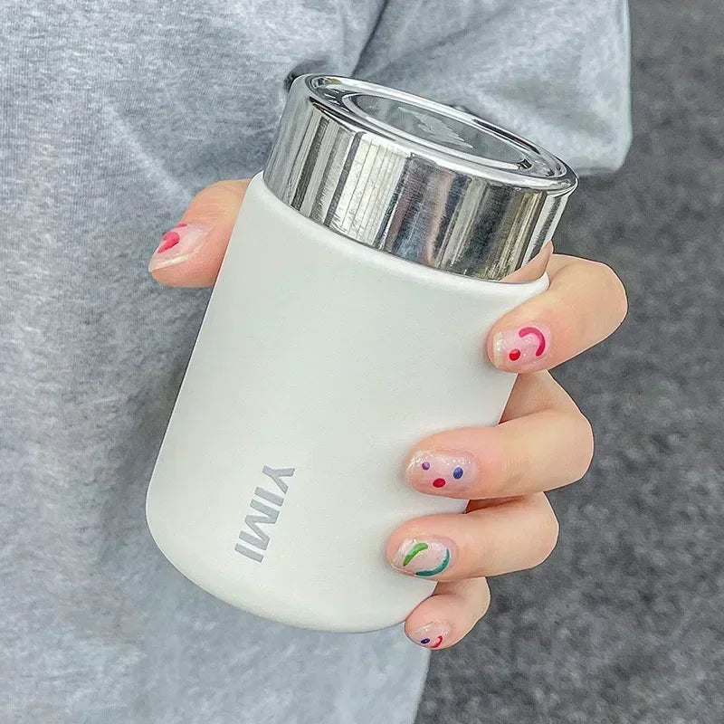 Stainless Steel Vacuum Flask – 230ml Portable Insulated Mug for Travel and Coffee