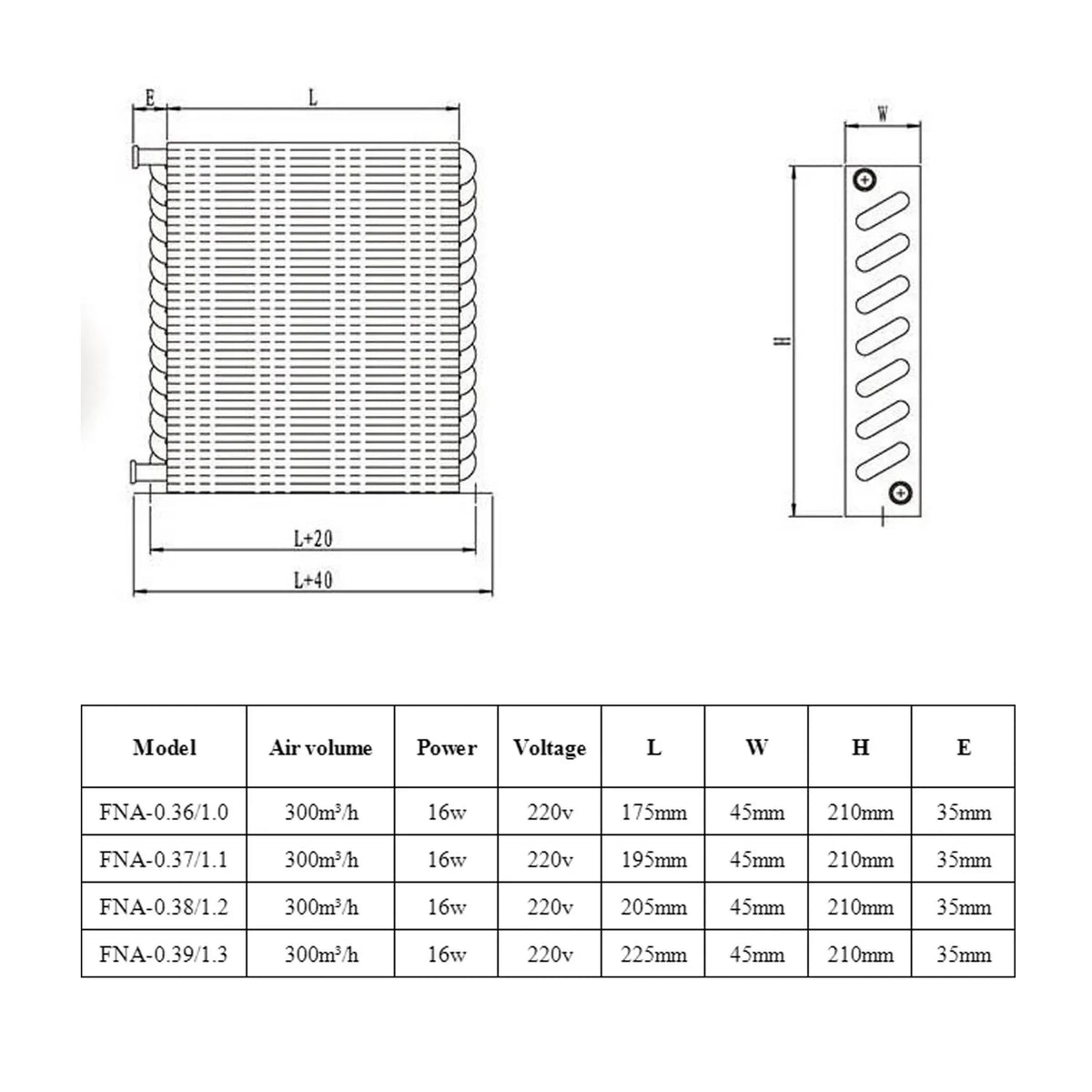 Aluminum Water Cooling Radiator – 390W Heat Sink for Refrigeration Systems