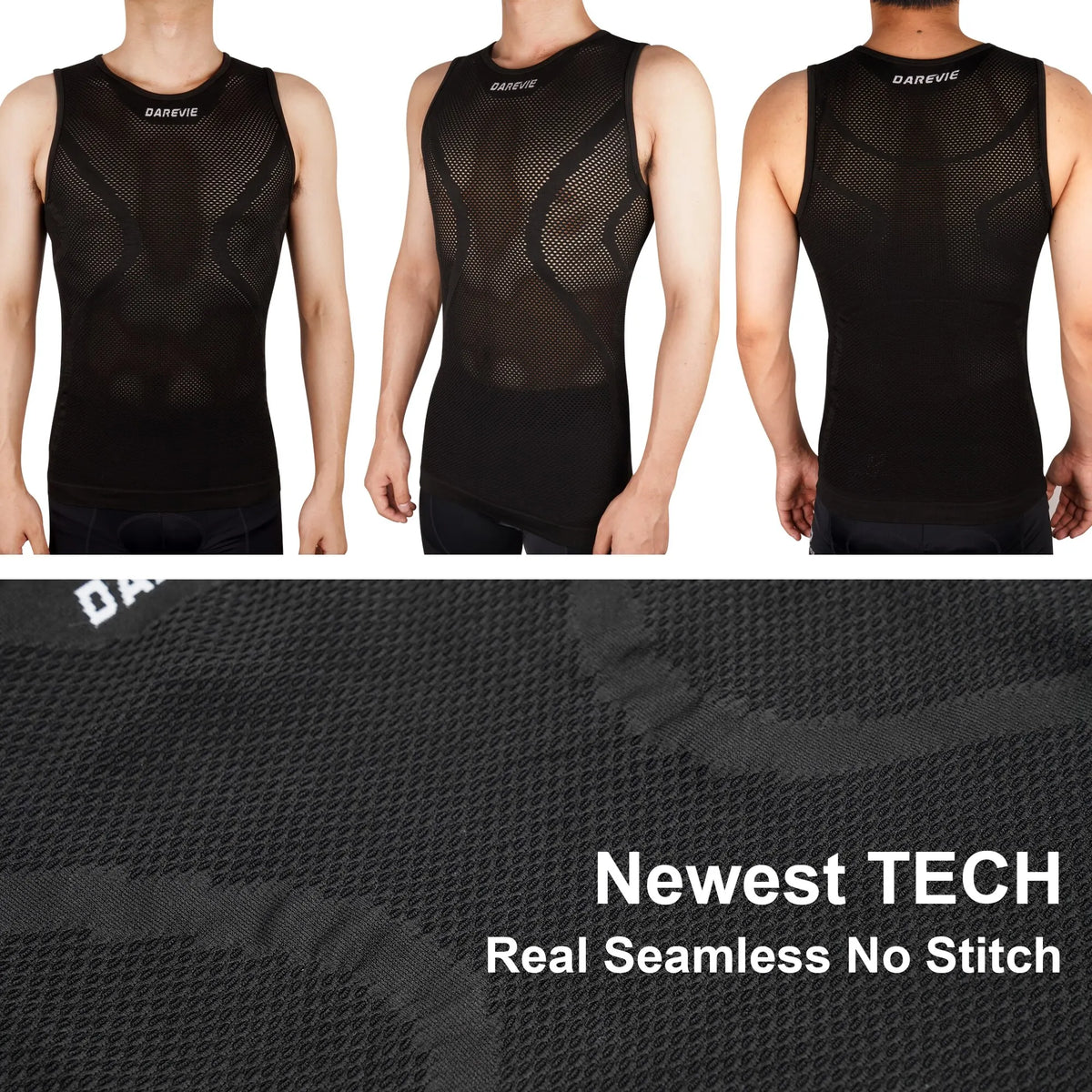 Seamless Cycling Base Layer – Compression Undershirt for Sports and Fitness