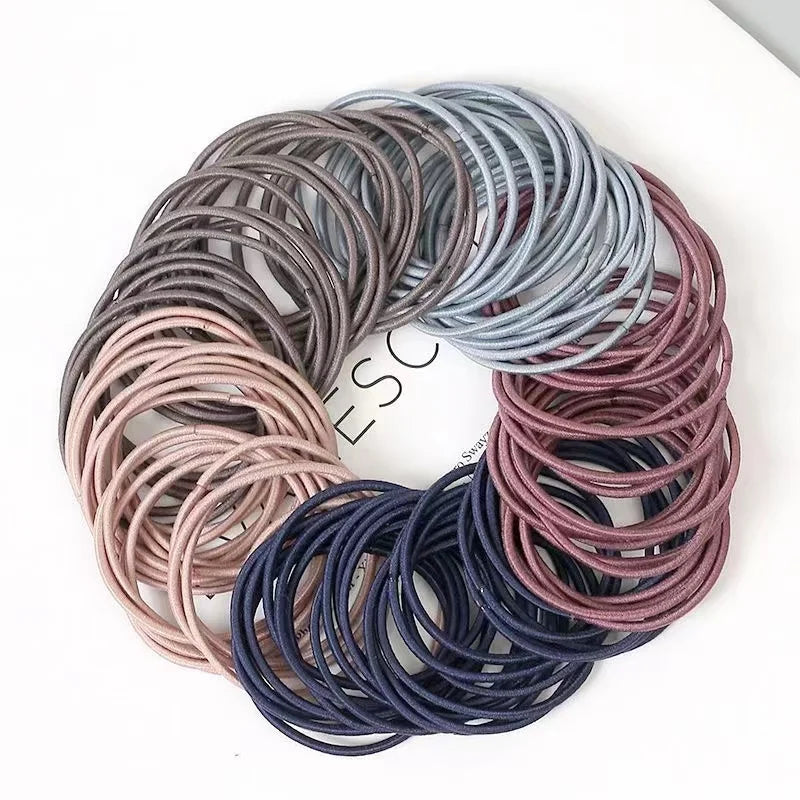 Nylon Elastic Hair Bands – 3.5CM Soft Ponytail Scrunchies for Daily Styling