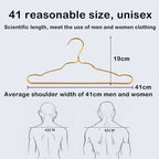 Golden Aluminum Alloy Coat Hangers – Durable Wardrobe Storage Organizer