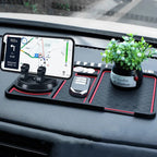 Silicone Dashboard Phone Pad – 4-in-1 Parking Number Card for Car Navigation