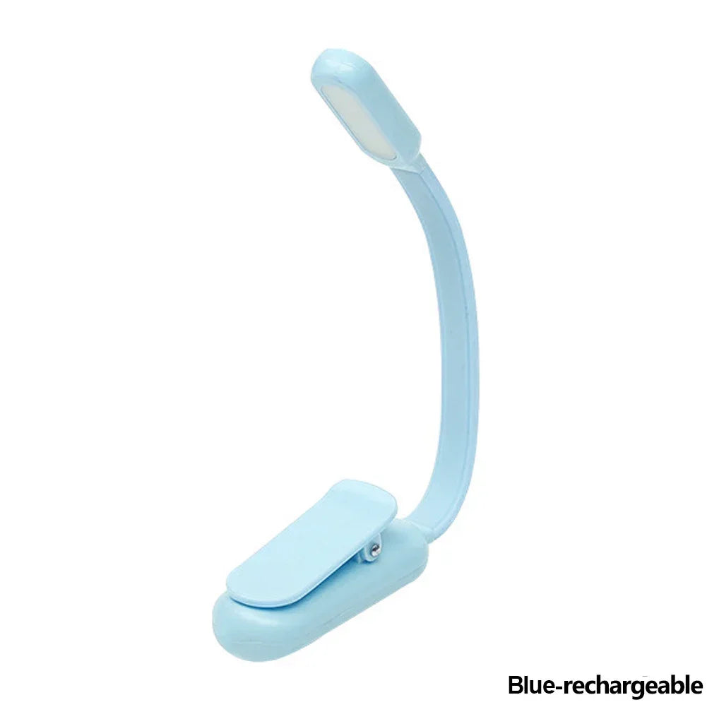 Rechargeable Clip-On Reading Lamp – Adjustable LED Book Light for Travel