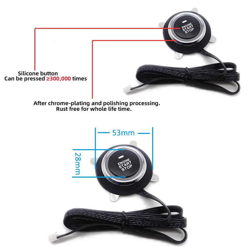 Universal Car Alarm System – Push Button Remote Start for Vehicle Security