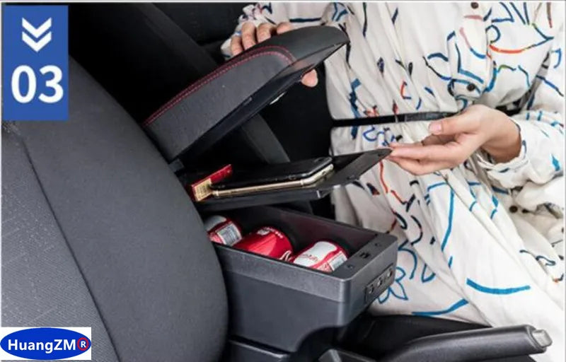 Center Console Armrest Box – Storage Organizer for Peugeot 208 and 2008