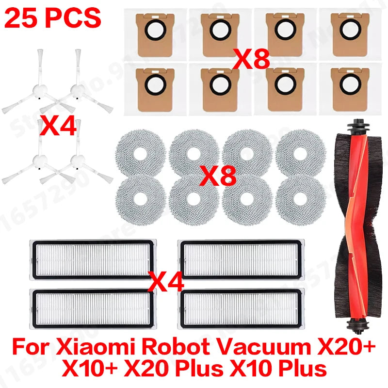 Vacuum Replacement Parts Kit – Dust Bags and Filters for Xiaomi Robot Vacuums