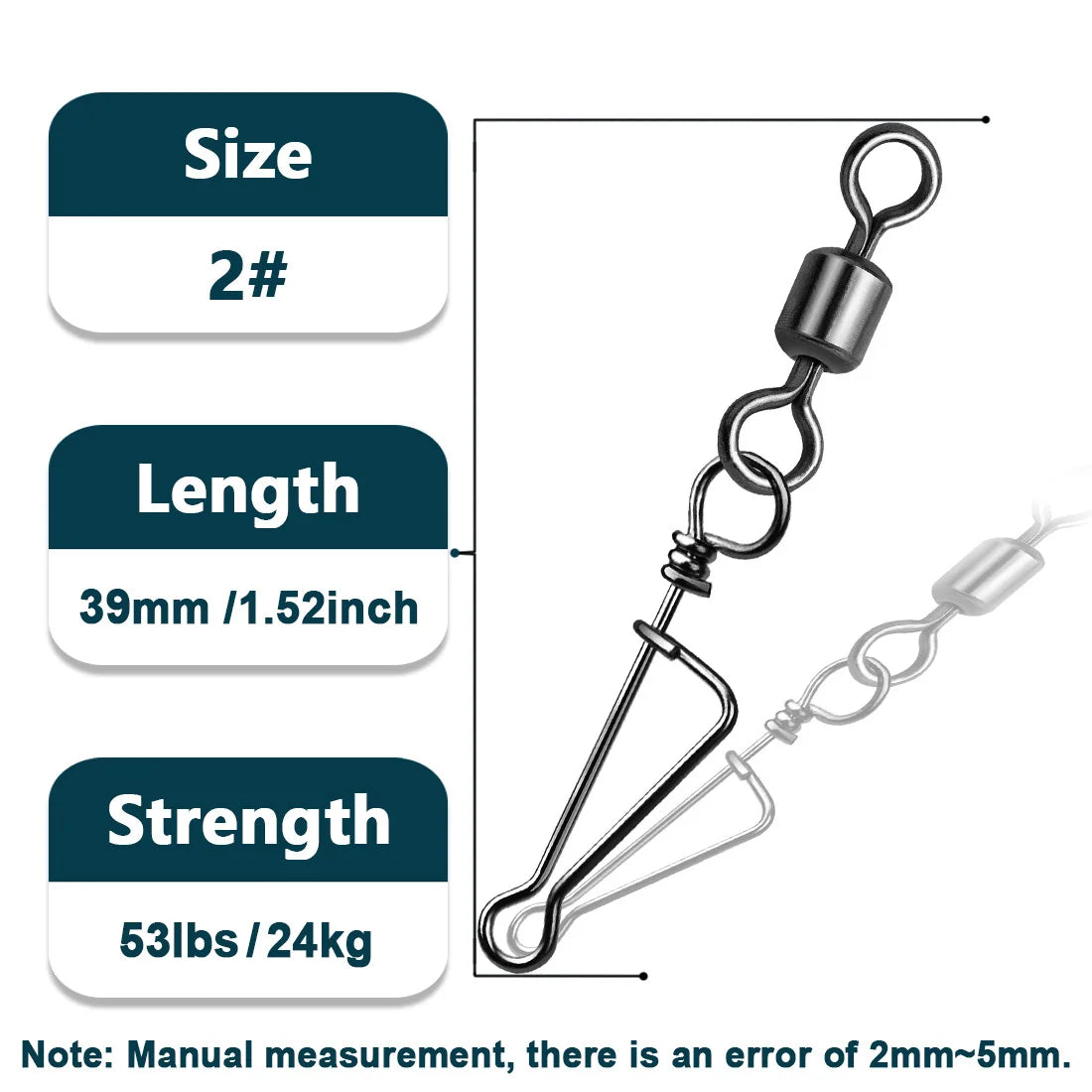 Fishing Rolling Swivels – Quick Change Italian Coastlock Snap for Lure Angling