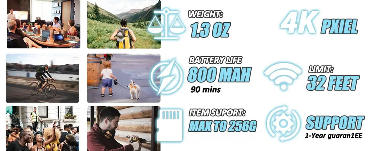 4K Mini Vlog Camera – Portable Wireless Action Cam for Travel Photography