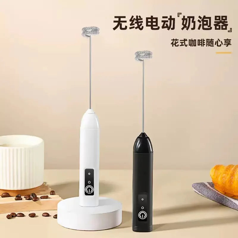 Electric Handheld Milk Frother – Portable Battery Foam Mixer for Coffee
