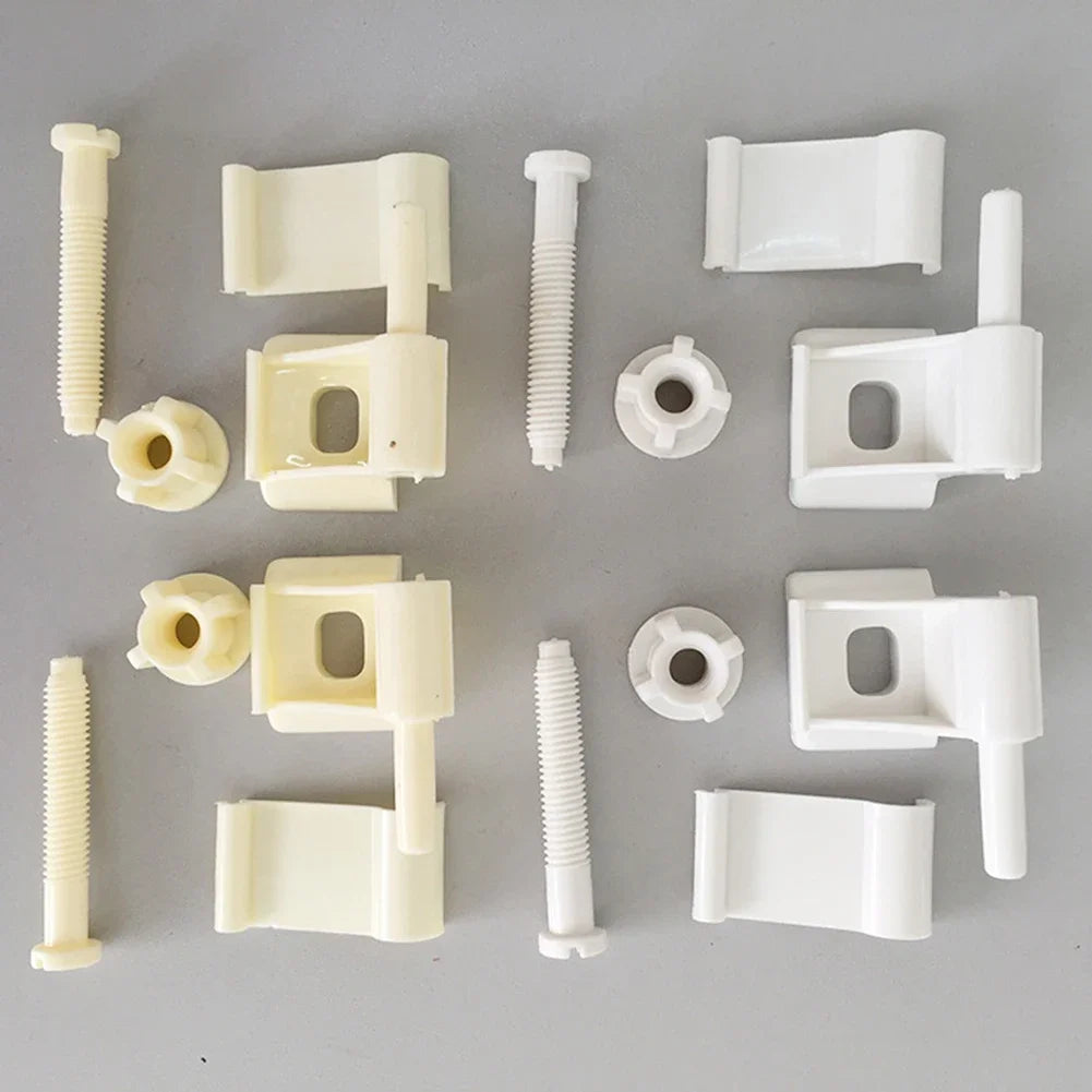 Toilet Seat Hinge Replacement Kit – Universal Fixing Screws for Repairs