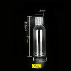 Clear PET Flip Lid Bottles – Travel Size Cosmetic Containers for Liquid Samples