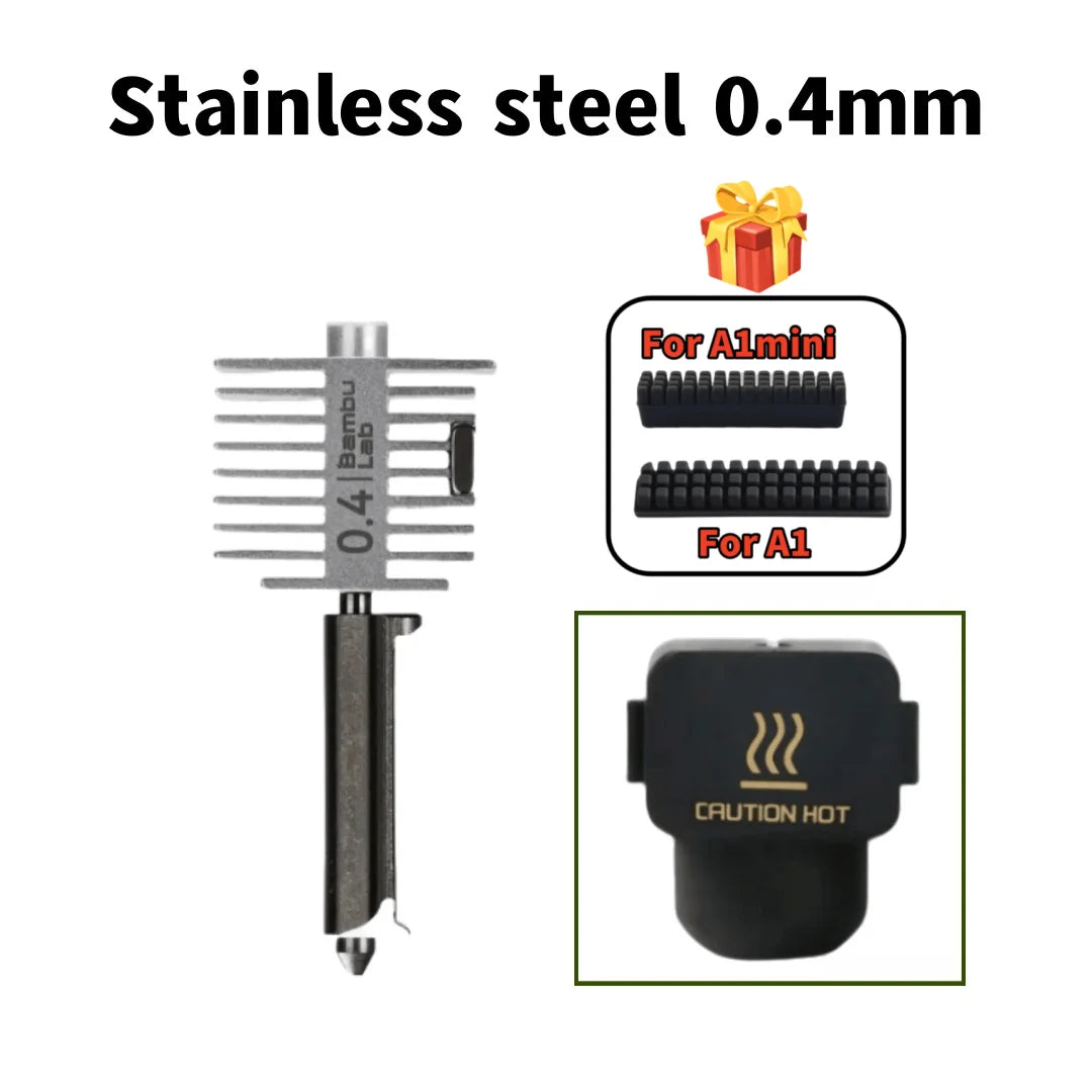 Hardened Steel Hotend Kit – High Speed 3D Printer Nozzle for Bambu Lab A1