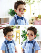 Kids Pilot Sunglasses – Reflective Metal Aviator Glasses for Boys and Girls