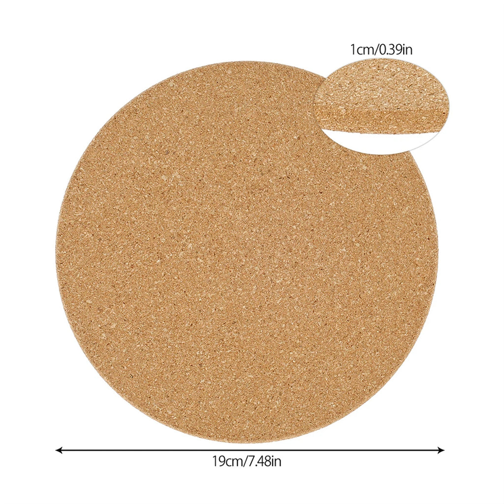 Round Cork Pot Holder – Heat Resistant Trivet Mat for Kitchen Worktop Protection