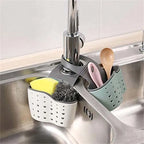 Adjustable Rubber Sink Caddy – Hanging Faucet Basket for Kitchen Organization