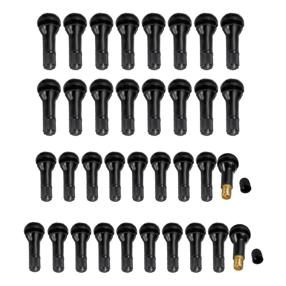 Rubber Tire Valve Stems – Snap-In Replacement Parts for Automotive Repairs