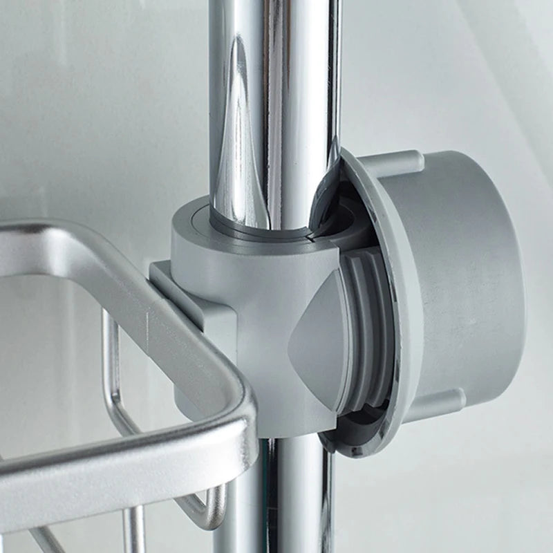 Adjustable Bathroom Faucet Storage Rack for Kitchen Sink and Shower