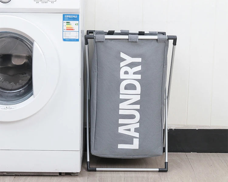 Large Foldable Laundry Basket – Waterproof Grid Organizer for Clothes and Toys
