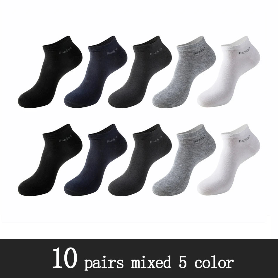Bamboo Fiber Ankle Socks – Breathable Anti-Bacterial Footwear for Daily Casual Wear
