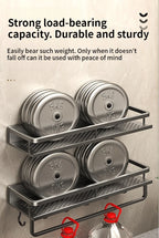 Aluminum Bathroom Shelf – Wall Mounted Storage Rack for Kitchen and Shower