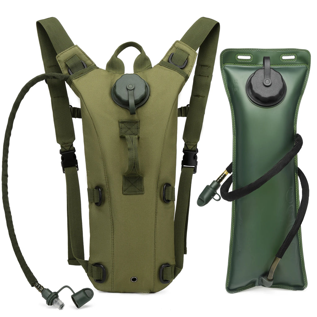 Waterproof Nylon Hydration Backpack – 3L Water Bladder for Hiking and Cycling