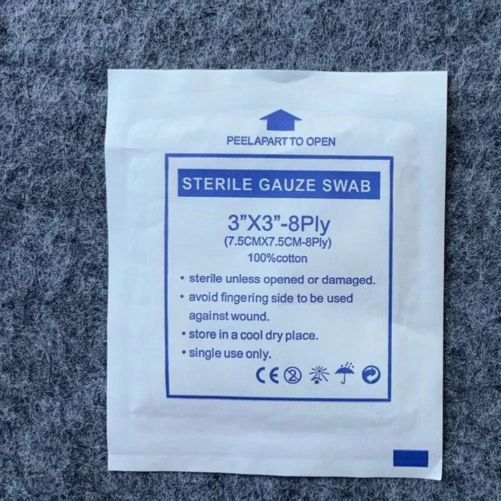 Sterile Cotton Gauze Pads – 8-Layer Medical Wound Dressing for First Aid