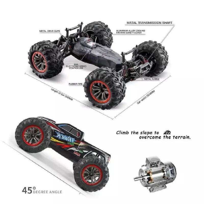 1:10 RC Monster Truck – 4WD High-Speed Off-Road Vehicle for Kids