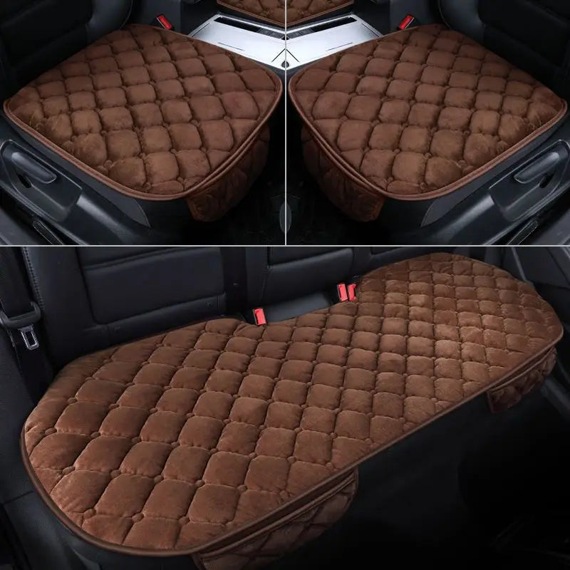 Universal Plush Car Seat Cushion – Winter Warmth for Automotive Interior