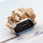 Printed Fabric Scrunchie Band – Soft Nylon Strap for Huawei Band 7 Women