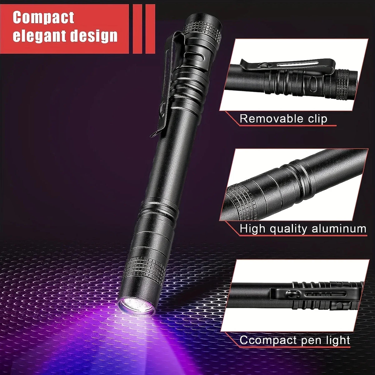 UV Flashlight 395nm – Portable Ultraviolet Torch for Pet Urine and Scorpion Detection