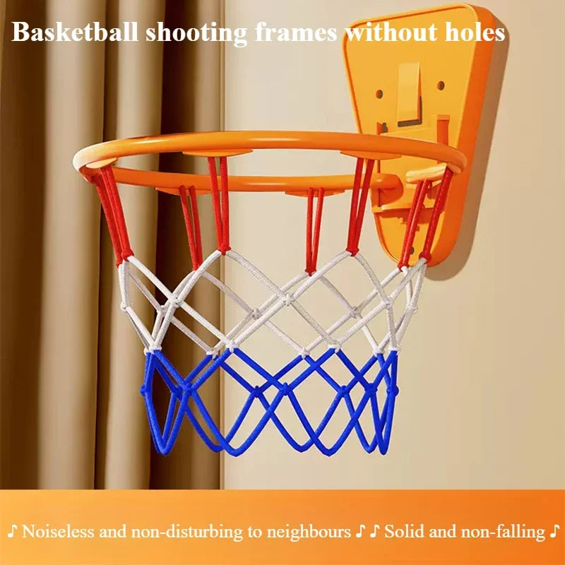 Wall Mounted Basketball Hoop – Foldable Mute Design for Kids Indoor Training