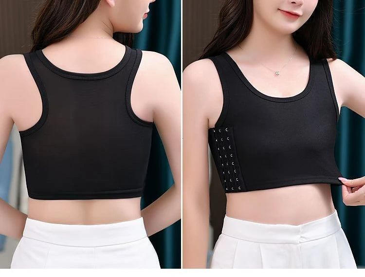 Breathable Chest Binder Vest – Side Buckle Compression Top for Cosplay