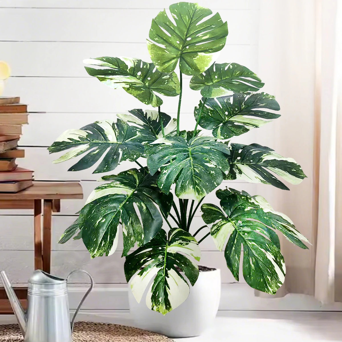 Artificial Monstera Plant – 104cm Plastic Palm Tree for Home Office Decor