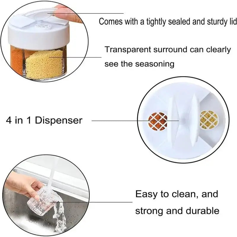 Plastic Spice Container Set – Portable Seasoning Jar for Outdoor Camping BBQ