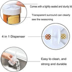 Plastic Spice Container Set – Portable Seasoning Jar for Outdoor Camping BBQ