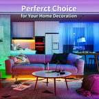 Bluetooth LED Strip Lights – RGB Color Changing Tape for TV Bedroom Lighting