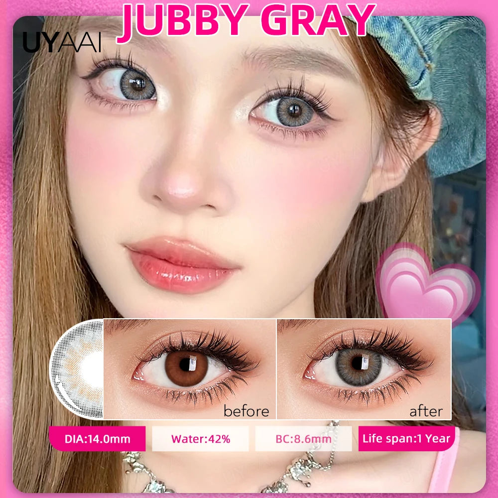 Color Contact Lenses – Natural 14.5mm Big Black and Brown Pupils for Beauty Makeup