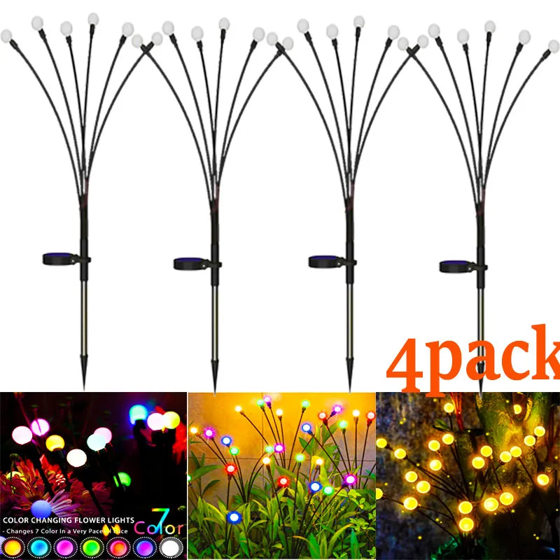 Starburst Solar Firefly Lights – Waterproof LED Lamps for Garden Path Decor