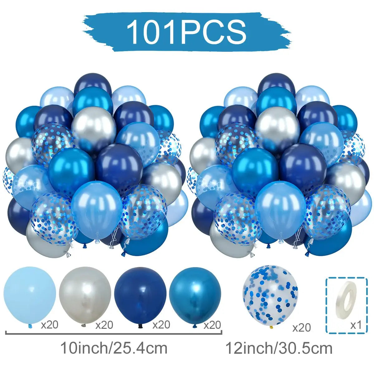 Metallic Pearl and Confetti Balloons – Decorative Latex Set for Party Events