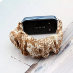 Printed Fabric Scrunchie Band – Soft Nylon Strap for Huawei Band 7 Women