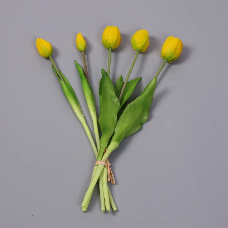 Artificial Tulip Bouquet – Real Touch Floral Decor for Wedding Home