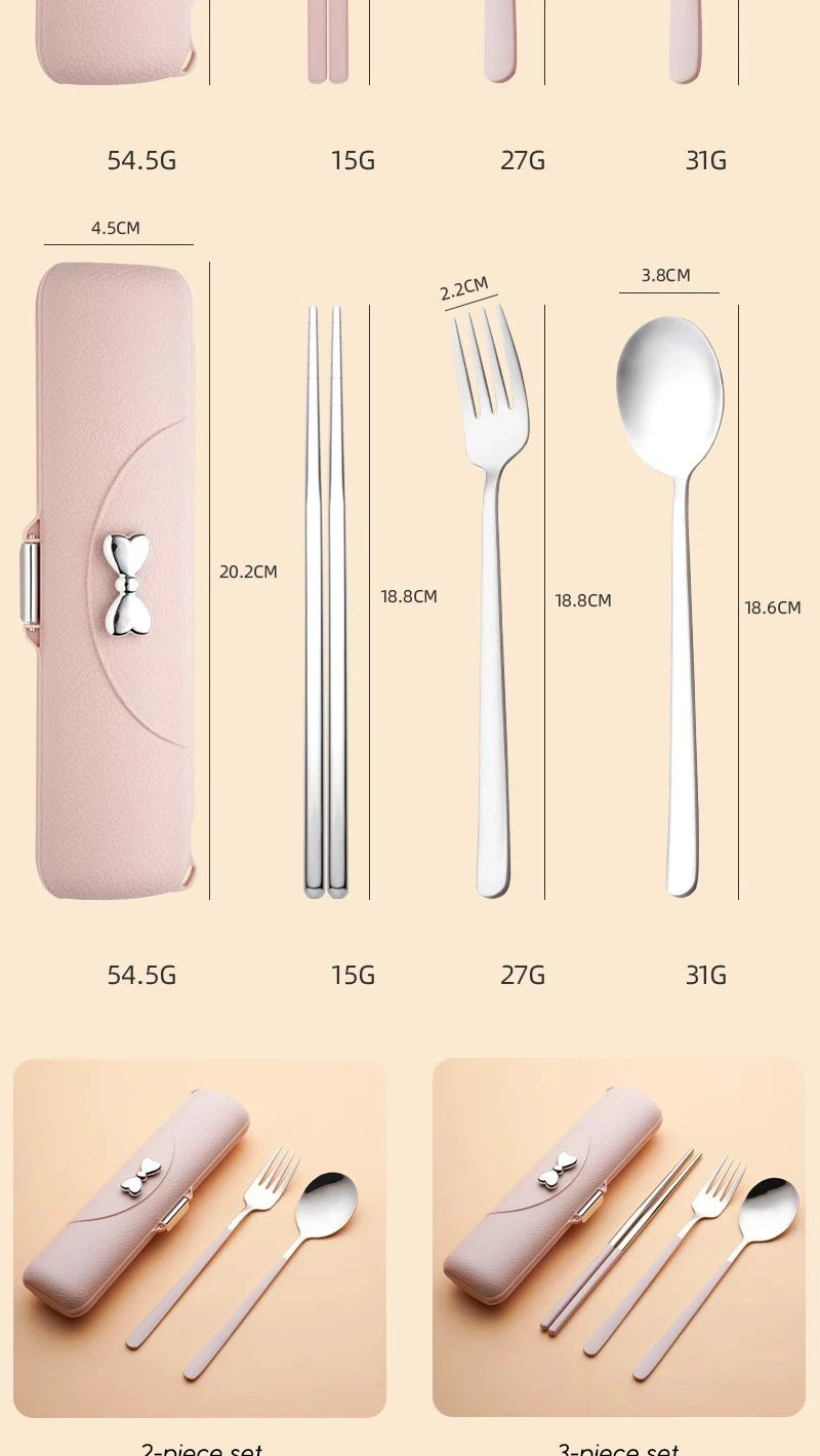 Stainless Steel Cutlery Set – Portable Flatware for Camping and Picnics