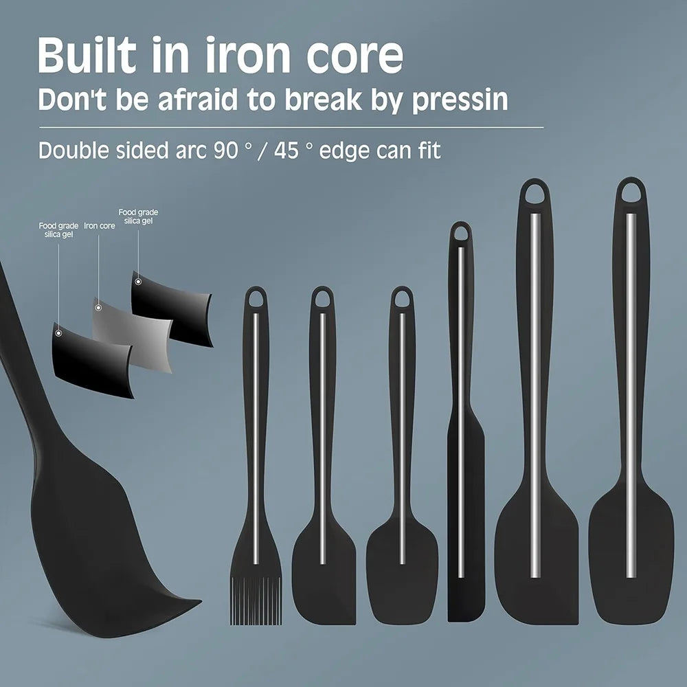 Silicone Spatula Set – Heat-Resistant Non-Stick Tools for Cooking and Baking