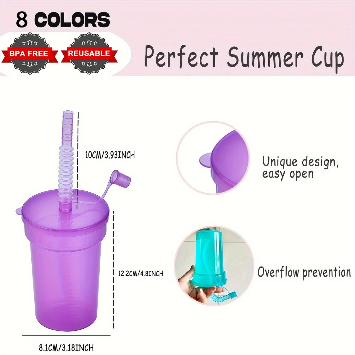 Neon Sipper Cups – Reusable Spill-Proof Drinking Mugs for Party and Travel