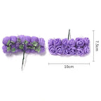 Mini Foam Artificial Rose Heads – 2cm Craft Flowers for Wedding Decorations